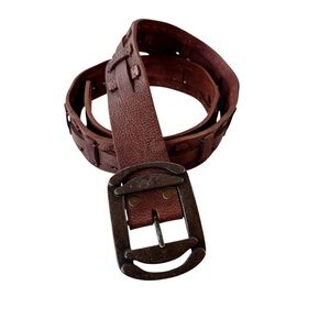 Vintage Levi’s Leather Woven Belt Brown unisex Size 36